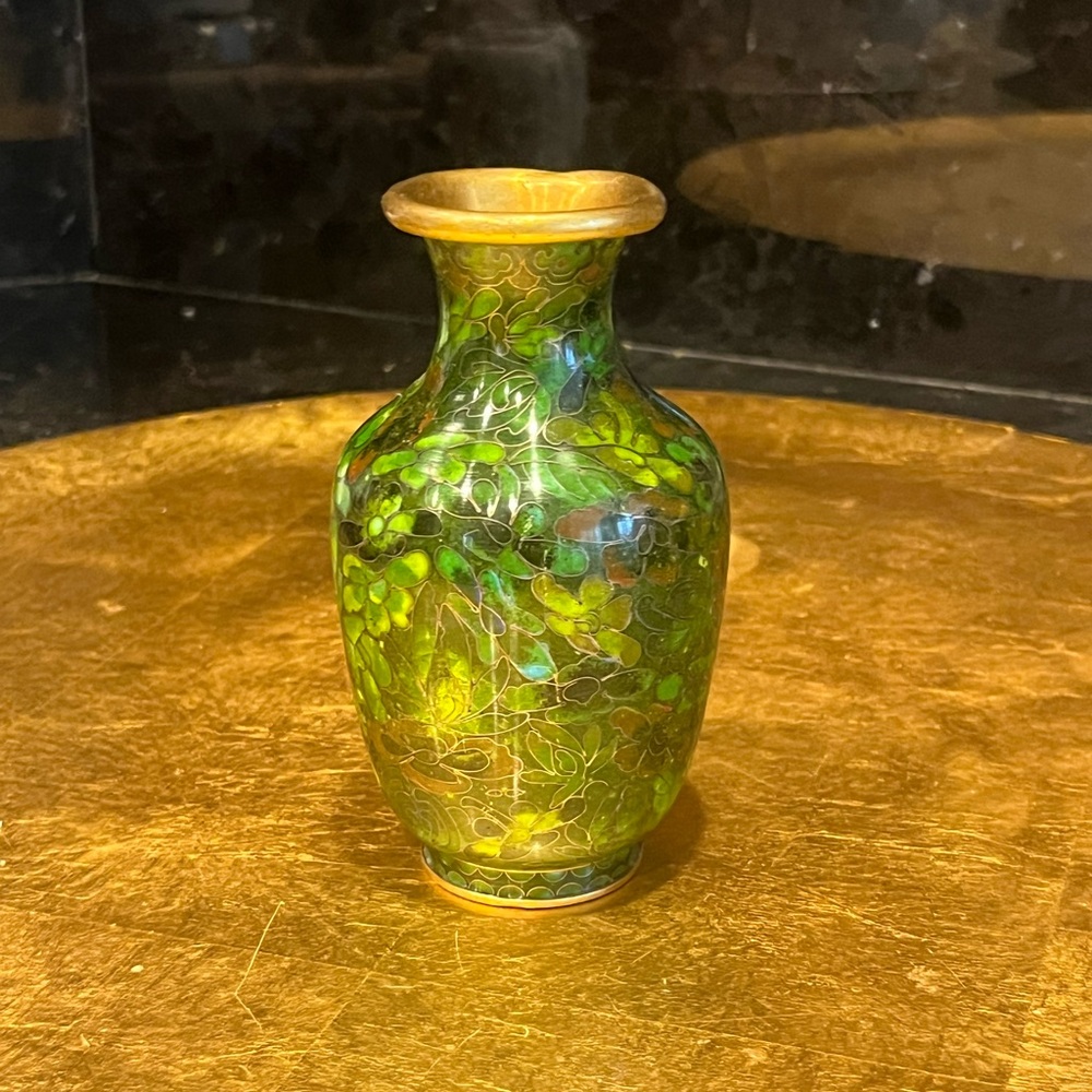 Artistic Green and Gold Vase